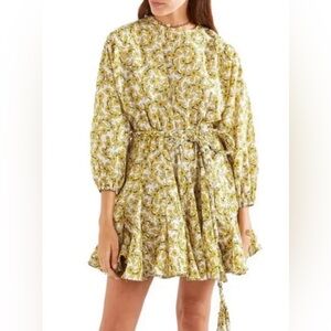 Rhode Ella Floral Print Cotton Voile Dress